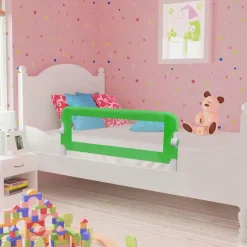 vidaXL Barandilla de seguridad cama de niño 102x42 cm Verde