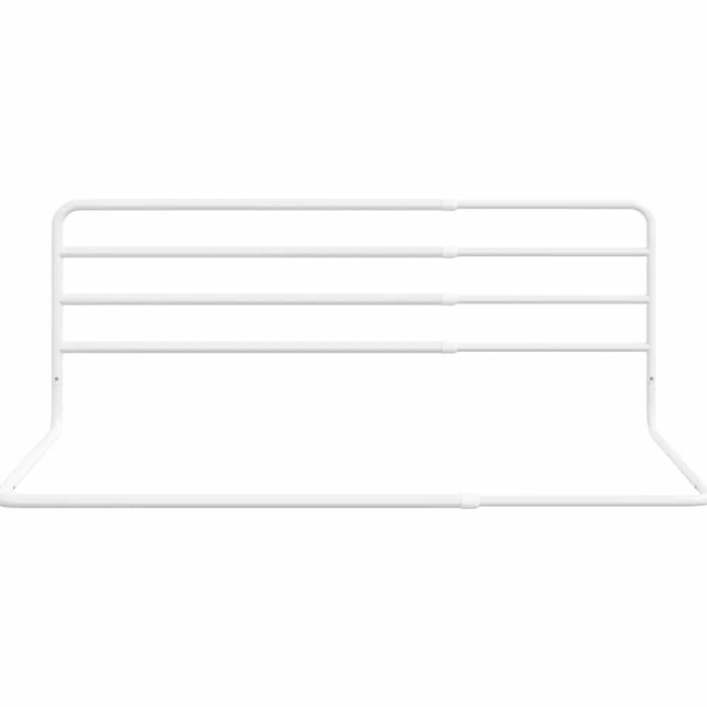 Niños vidaXL Protección Para El Bebé-Barandilla de seguridad cama niño blanco hierro (76-137)x55 cm