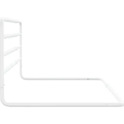 Niños vidaXL Protección Para El Bebé-Barandilla de seguridad cama niño blanco hierro (76-137)x55 cm