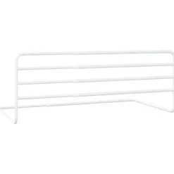 Niños vidaXL Protección Para El Bebé-Barandilla de seguridad cama niño blanco hierro (76-137)x55 cm