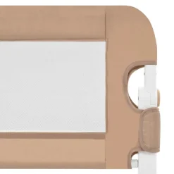 Niños vidaXL Protección Para El Bebé-Barandilla de seguridad cama de niño poliéster taupe 102x42 cm