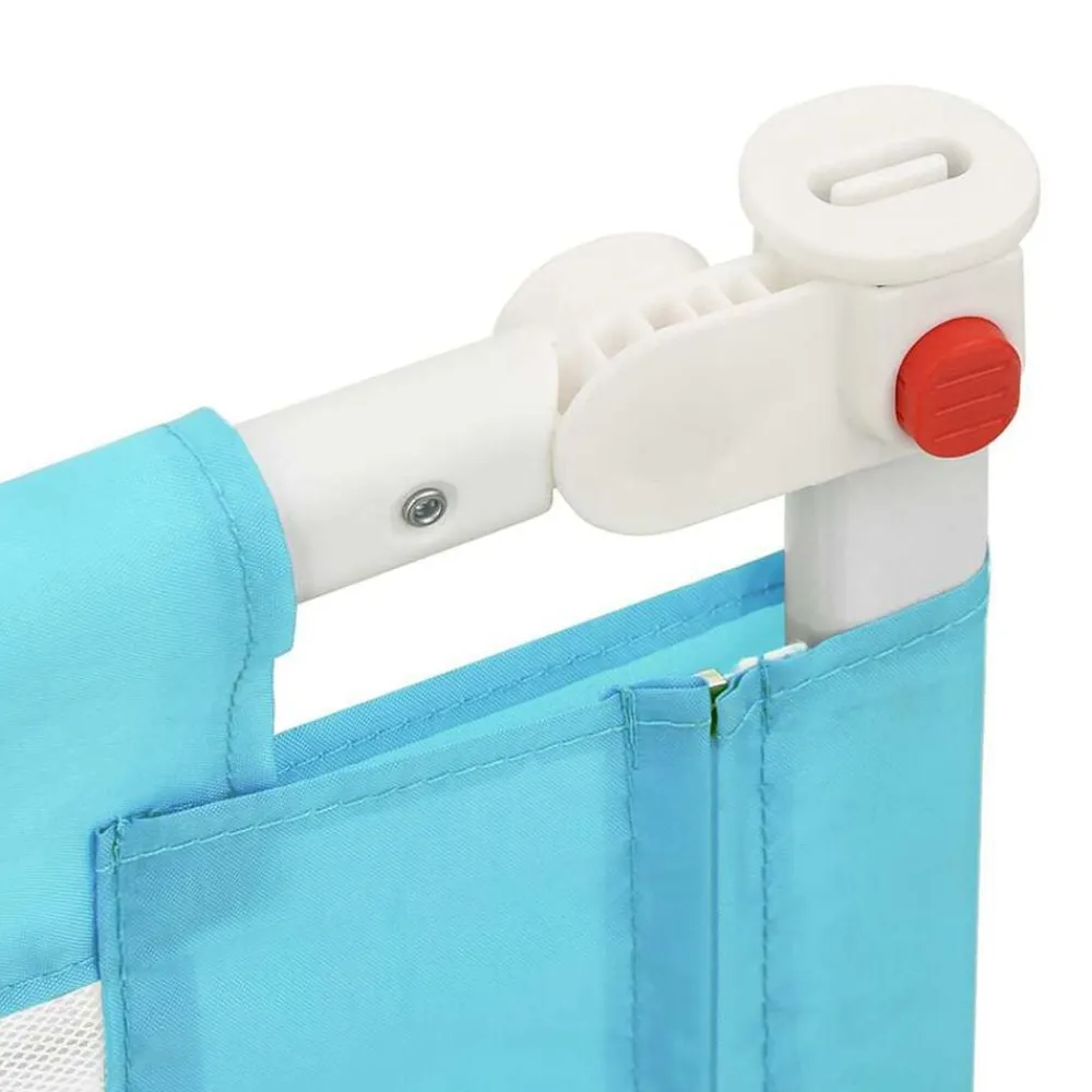 vidaXL Barandilla de seguridad cama de niño tela 90x25 cm Azul Clearance