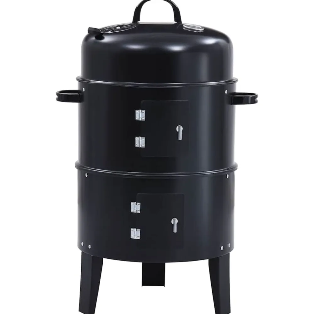 vidaXL Cocina Y Comedor-Barbacoa ahumador de carbón 3 en 1 40x80 cm