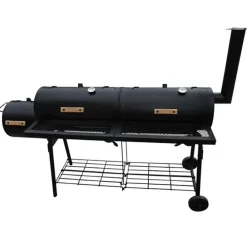 vidaXL Cocina Y Comedor-Barbacoa ahumadora Nevada XL negra