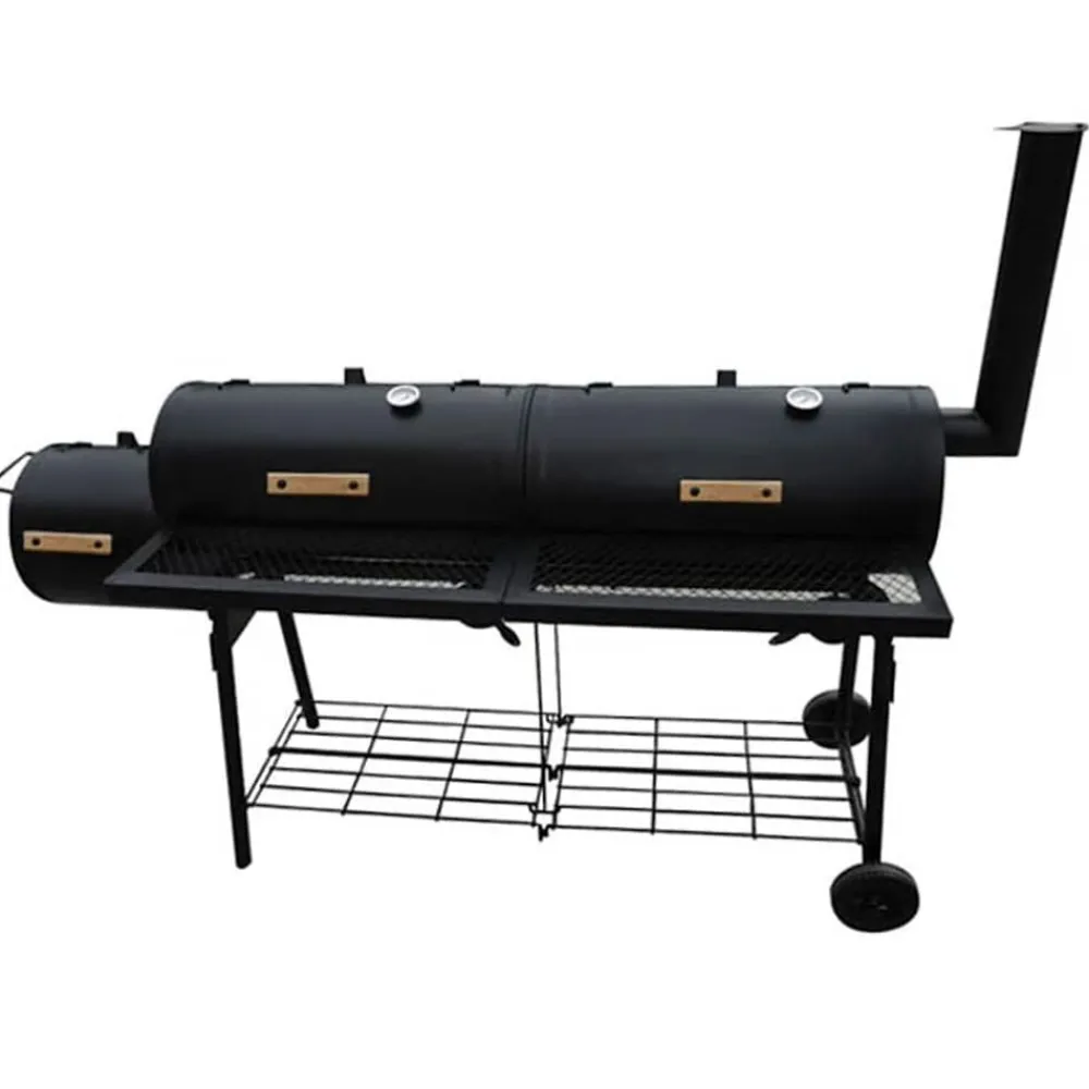 vidaXL Cocina Y Comedor-Barbacoa ahumadora Nevada XL negra