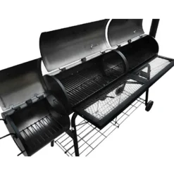 vidaXL Cocina Y Comedor-Barbacoa ahumadora Nevada XL negra