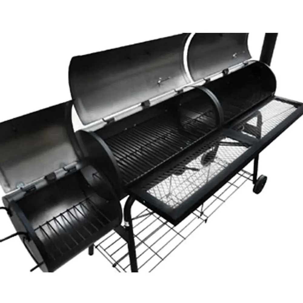 vidaXL Cocina Y Comedor-Barbacoa ahumadora Nevada XL negra