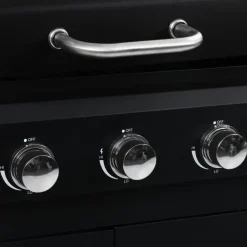 vidaXL Barbacoa combinada de gas y carbón con 3 fogones Sale