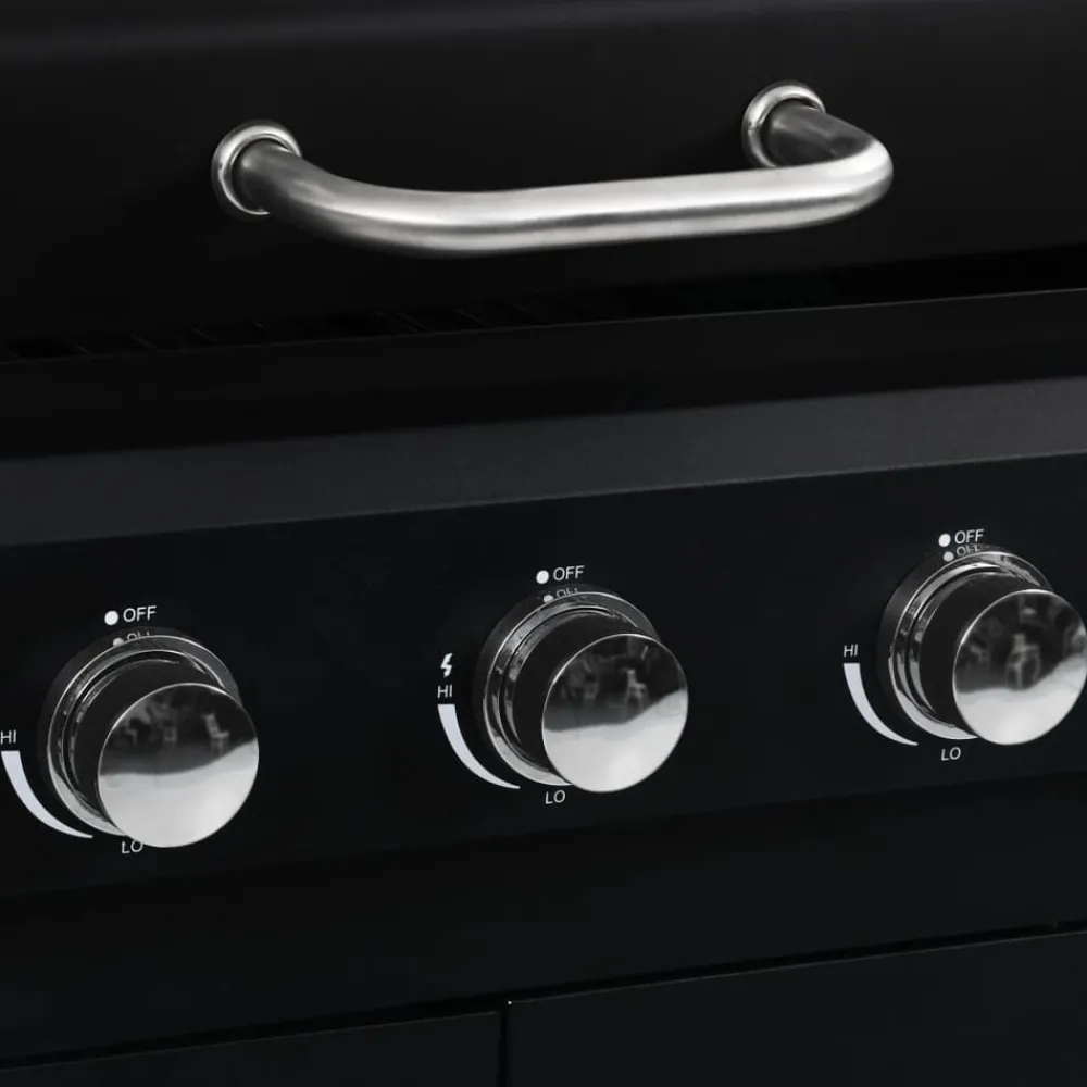 vidaXL Barbacoa combinada de gas y carbón con 3 fogones Sale