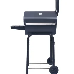 vidaXL Cocina Y Comedor-Barbacoa de carbón con ahumador y estante inferior negro