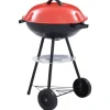 vidaXL Cocina Y Comedor-Barbacoa de carbón portátil con ruedas XXL 44 cm