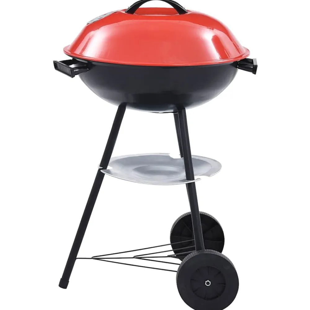 vidaXL Cocina Y Comedor-Barbacoa de carbón portátil con ruedas XXL 44 cm