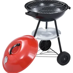 vidaXL Cocina Y Comedor-Barbacoa de carbón portátil con ruedas XXL 44 cm