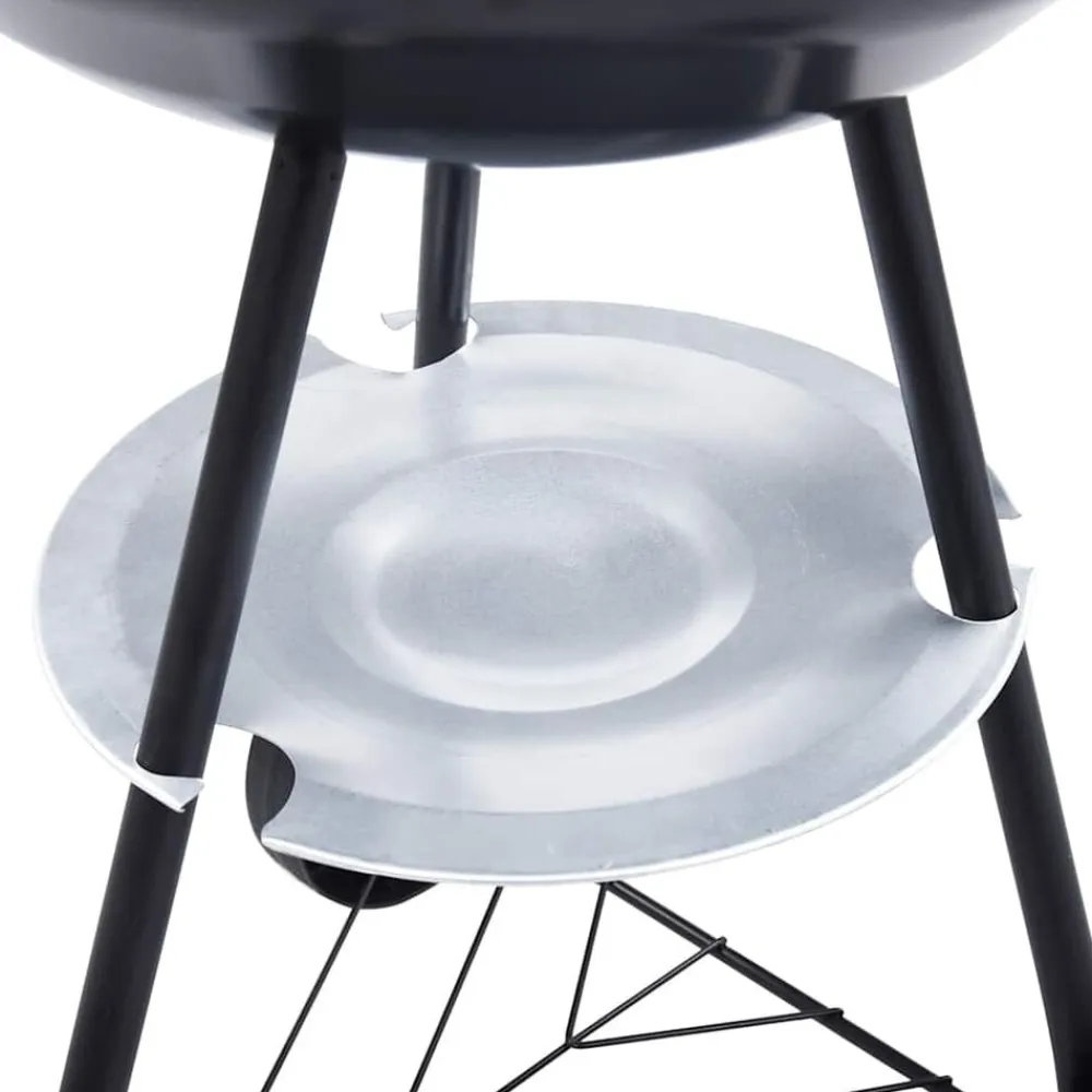 vidaXL Cocina Y Comedor-Barbacoa de carbón portátil con ruedas XXL 44 cm