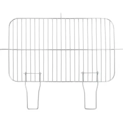 vidaXL Barbacoa de carbón con ruedas white shelf Clearance