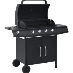 vidaXL Cocina Y Comedor-Barbacoa grill de gas 4+1 quemadores