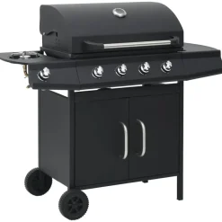 vidaXL Cocina Y Comedor-Barbacoa grill de gas 4+1 quemadores
