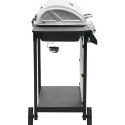 vidaXL Cocina Y Comedor-Barbacoa portátil de gas con 6 zonas plateada acero inoxidable