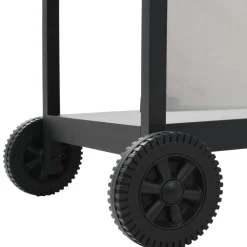 vidaXL Cocina Y Comedor-Barbacoa portátil de gas con 6 zonas plateada acero inoxidable