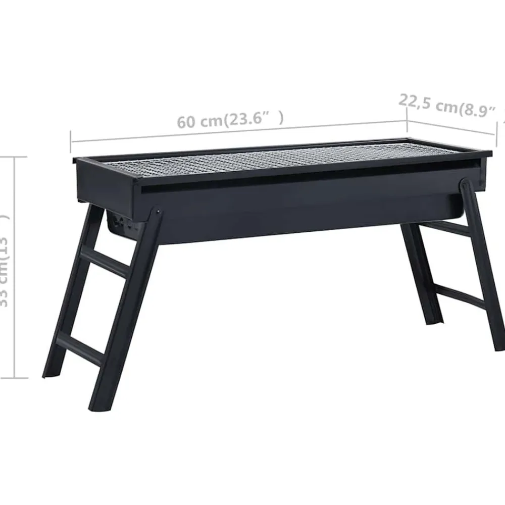 vidaXL Cocina Y Comedor-Barbacoa portátil para camping 60x22,5x33 cm