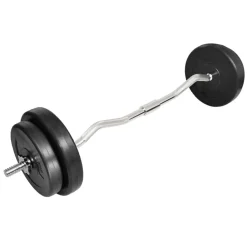 vidaXL Barra curl con pesas 30 kg Clearance