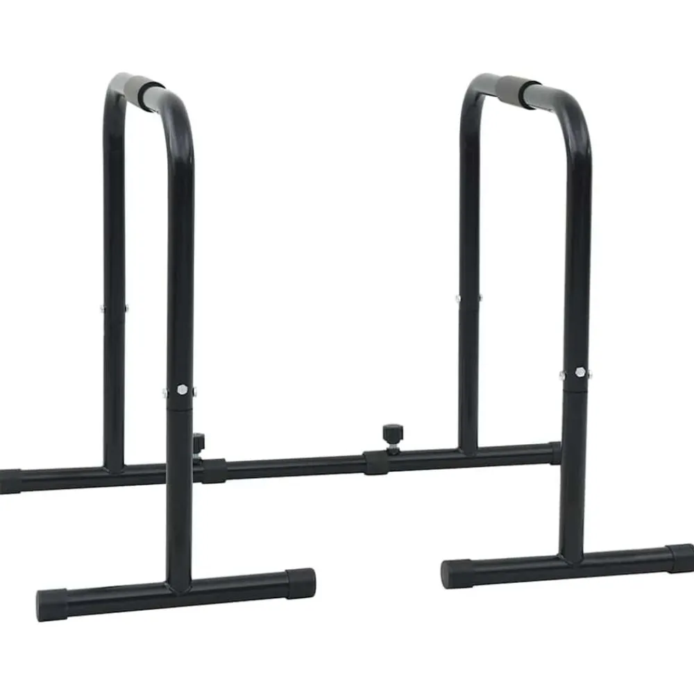 vidaXL Barra de Dips Manual Negro 116 x 66 x 74,5 cm Outlet