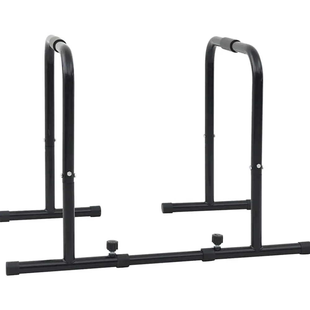 vidaXL Barra de Dips Manual Negro 116 x 66 x 74,5 cm Outlet
