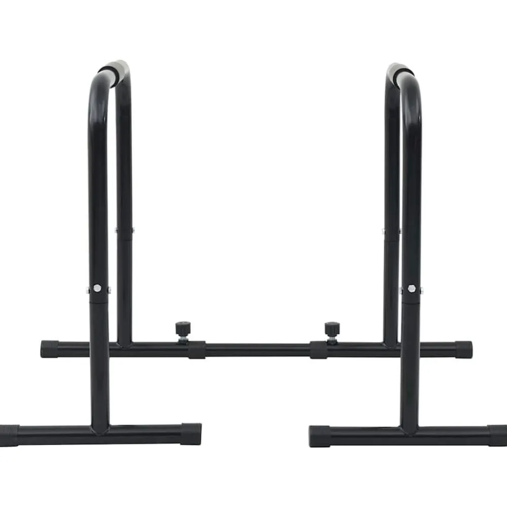 vidaXL Barra de Dips Manual Negro 116 x 66 x 74,5 cm Outlet