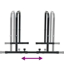 vidaXL Barra de Dips Manual Negro 116 x 66 x 74,5 cm Outlet