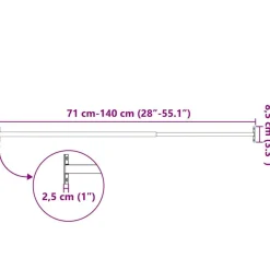 vidaXL Barra de seguridad ajustable para ventana 710-1200 mm Sale