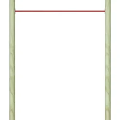 vidaXL Barra horizontal de gimnasia de acero rojo 125 cm Best