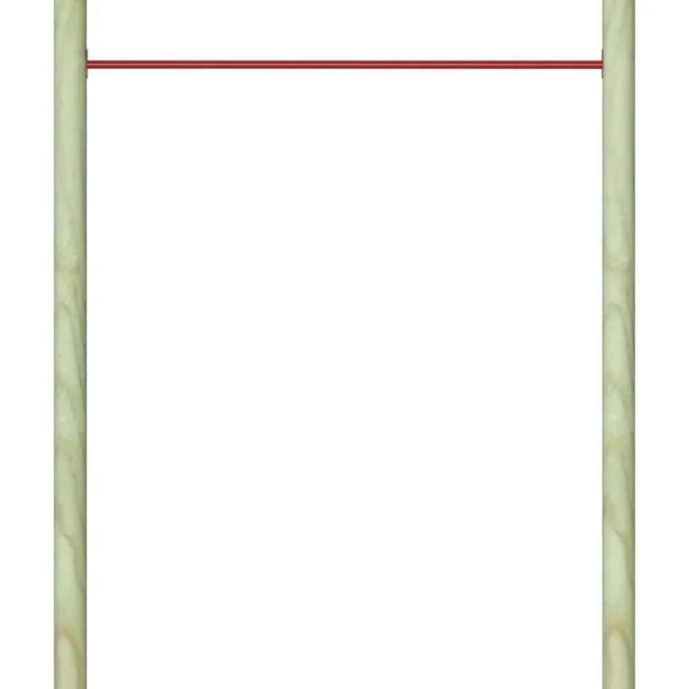 vidaXL Barra horizontal de gimnasia de acero rojo 125 cm Best