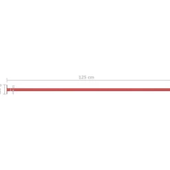 vidaXL Barra horizontal de gimnasia de acero rojo 125 cm Best