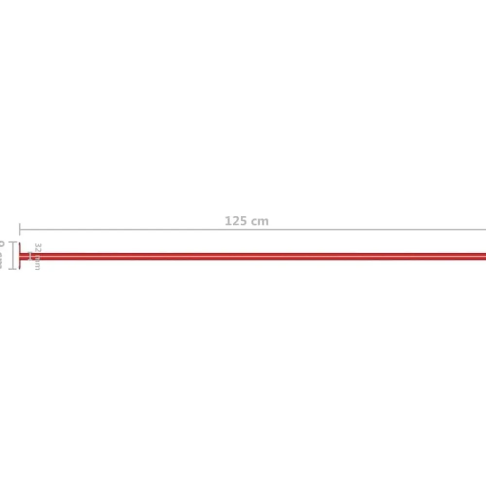 vidaXL Barra horizontal de gimnasia de acero rojo 125 cm Best
