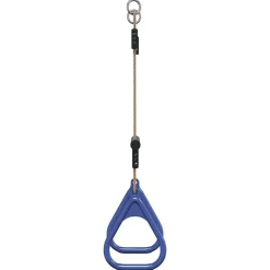vidaXL Barra trapecio con anillas de gimnasia niños acero azul y verde Clearance