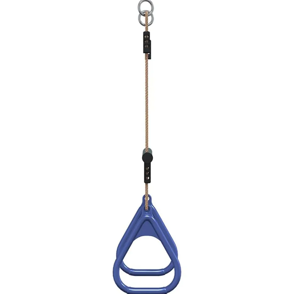 vidaXL Barra trapecio con anillas de gimnasia niños acero azul y verde Clearance