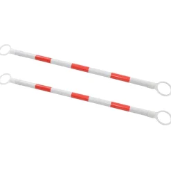 vidaXL Barras retráctiles de cono de tráfico 2 uds plástico 116-197 cm