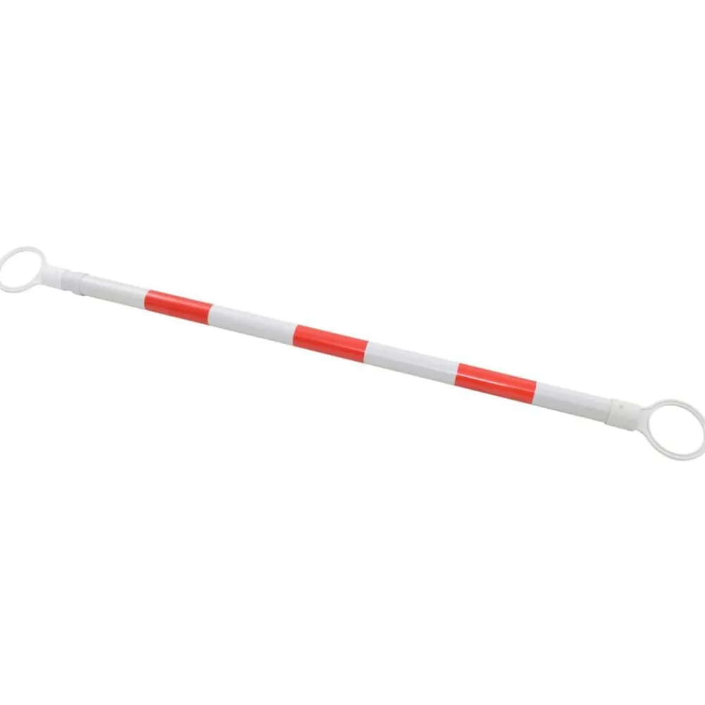 vidaXL Barras retráctiles de cono de tráfico 2 uds plástico 116-197 cm