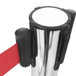 vidaXL Barrera de cinta retráctil 200 cm Rojo Discount