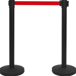 vidaXL Vallas De Jardín-Barrera de cinta tipo aeropuerto con soportes acero