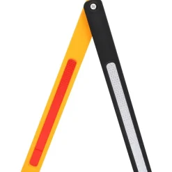 vidaXL Avisos-Barrera de tráfico plegable amarillo y negro 250x38x96 cm