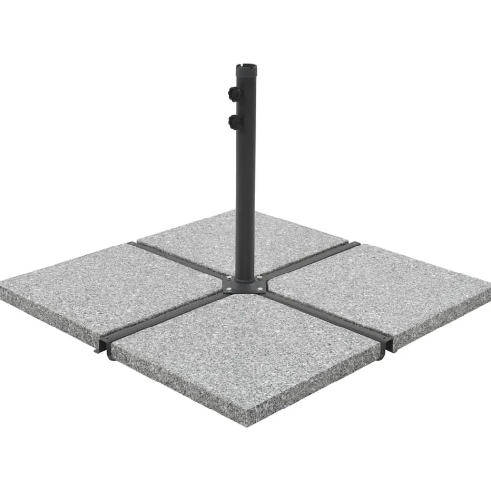 vidaXL Base de peso de sombrilla de granito cuadrada 25 kg Gris