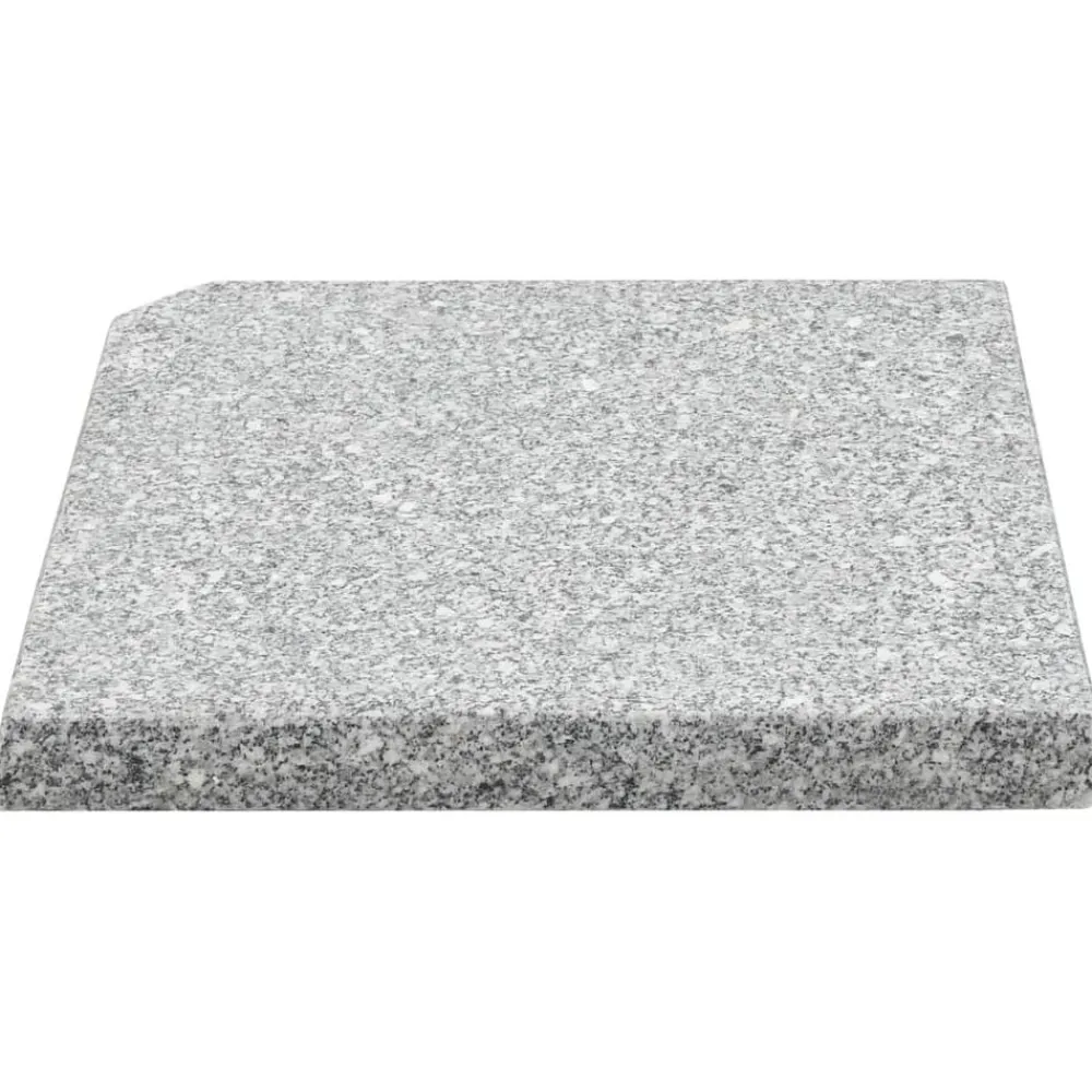 vidaXL Base de peso de sombrilla de granito cuadrada 25 kg Gris