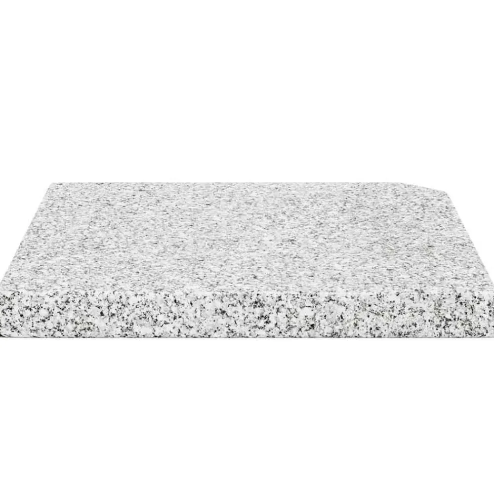 vidaXL Base de peso de sombrilla de granito cuadrada 25 kg Gris