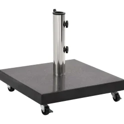 vidaXL Base de sombrilla de granito cuadrada 30 kg Negro Hot