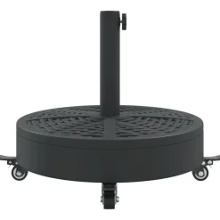 vidaXL Jardín-Base de sombrilla redonda con ruedas para palo Ø38/48 mm 27 kg