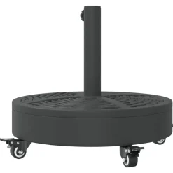 vidaXL Jardín-Base de sombrilla redonda con ruedas para palo Ø38/48 mm 27 kg