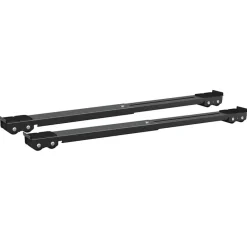 vidaXL Base para lavadora 2 pcs 72 x 5 x 4,5 cm Acero inoxidable Negro