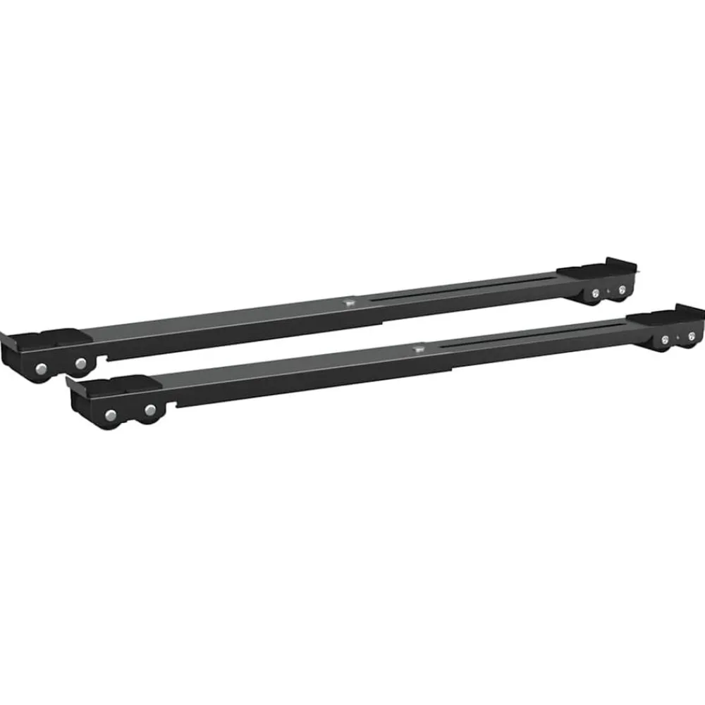 vidaXL Base para lavadora 2 pcs 72 x 5 x 4,5 cm Acero inoxidable Negro