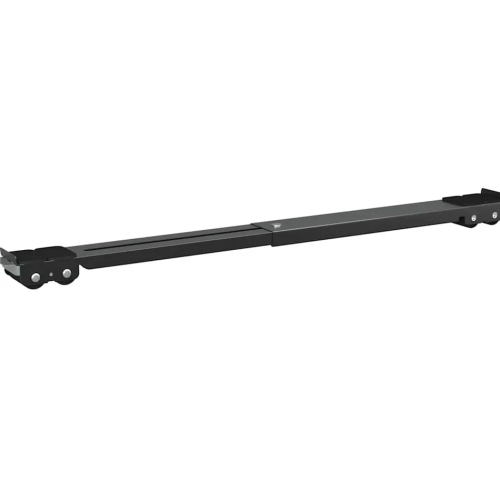 vidaXL Base para lavadora 2 pcs 72 x 5 x 4,5 cm Acero inoxidable Negro